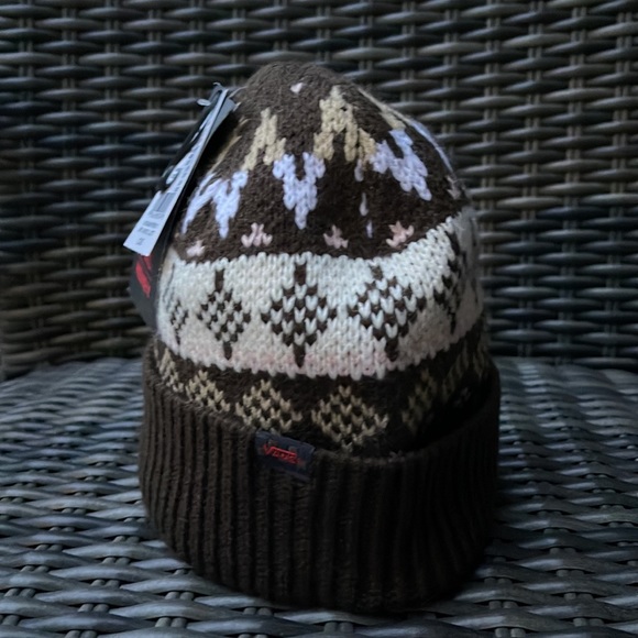 Vans MN VANS Jucti Brown Ornament Beanie Winter Fall Hat Women Men VN0A5KIR3N1 - Picture 11 of 16